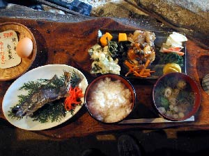 A set menu at a restaurant in Gunma